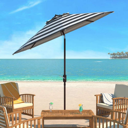 Safavieh - Iris Fashion Line 9Ft Umbrella - Black - White - PAT8004A veiw 2