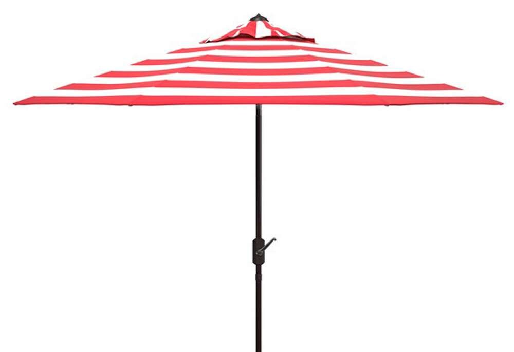 Safavieh - Iris Fashion Line 9Ft Umbrella - Red - White - PAT8004R veiw 1