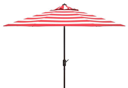 Safavieh - Iris Fashion Line 9Ft Umbrella - Red - White - PAT8004R veiw 1