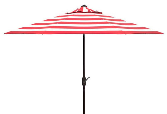 Safavieh - Iris Fashion Line 9Ft Umbrella - Red - White - PAT8004R veiw 1