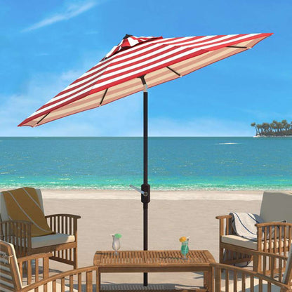 Safavieh - Iris Fashion Line 9Ft Umbrella - Red - White - PAT8004R veiw 2
