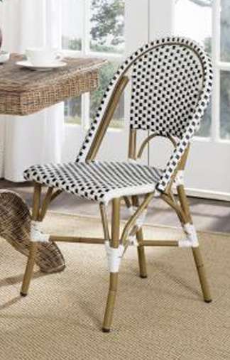 Safavieh - Salcha Side Chair - Black - White  (Set of 2) - FOX5210E-SET2 veiw 1