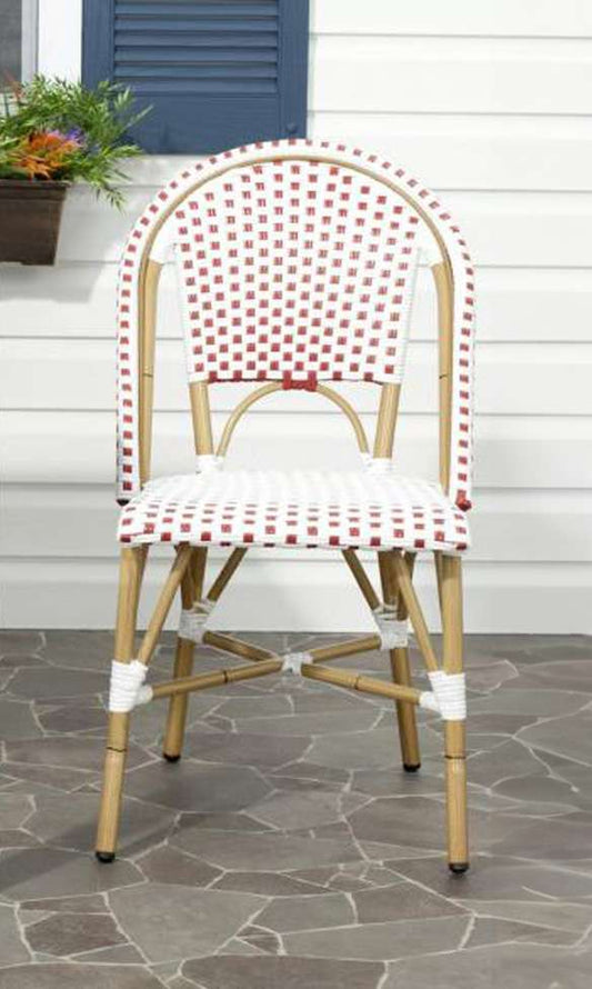 Safavieh - Salcha Side Chair - Red - White  (Set of 2) - FOX5210C-SET2 veiw 1