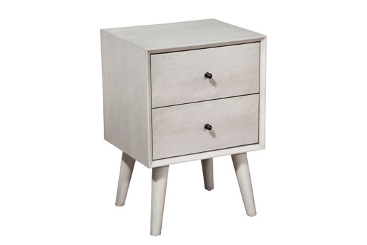 Alpine Furniture - Flynn Mid Century Modern 2 Drawer Nightstand, Gray - 966G-02 veiw 1