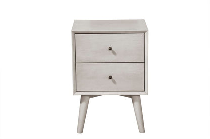 Alpine Furniture - Flynn Mid Century Modern 2 Drawer Nightstand, Gray - 966G-02 veiw 3