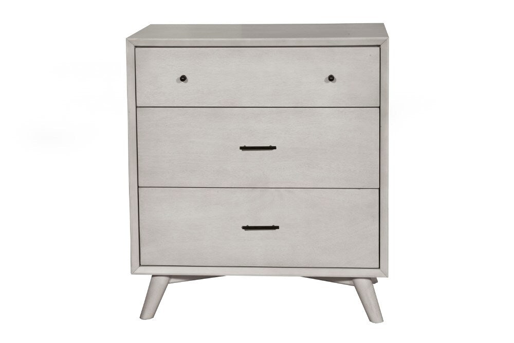 Alpine Furniture - Flynn Mid Century Modern 3 Drawer Small Chest, Gray - 966G-04 veiw 2