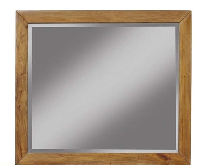 Alpine Furniture - Flynn Mid Century Modern Mirror, Acorn - 966-06 veiw 1