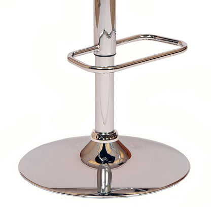 Armen Living - Adele Adjustable Height Swivel Black Faux Leather and Walnut Wood Bar Stool with Chrome Base - LCADSWBABLWA veiw 3