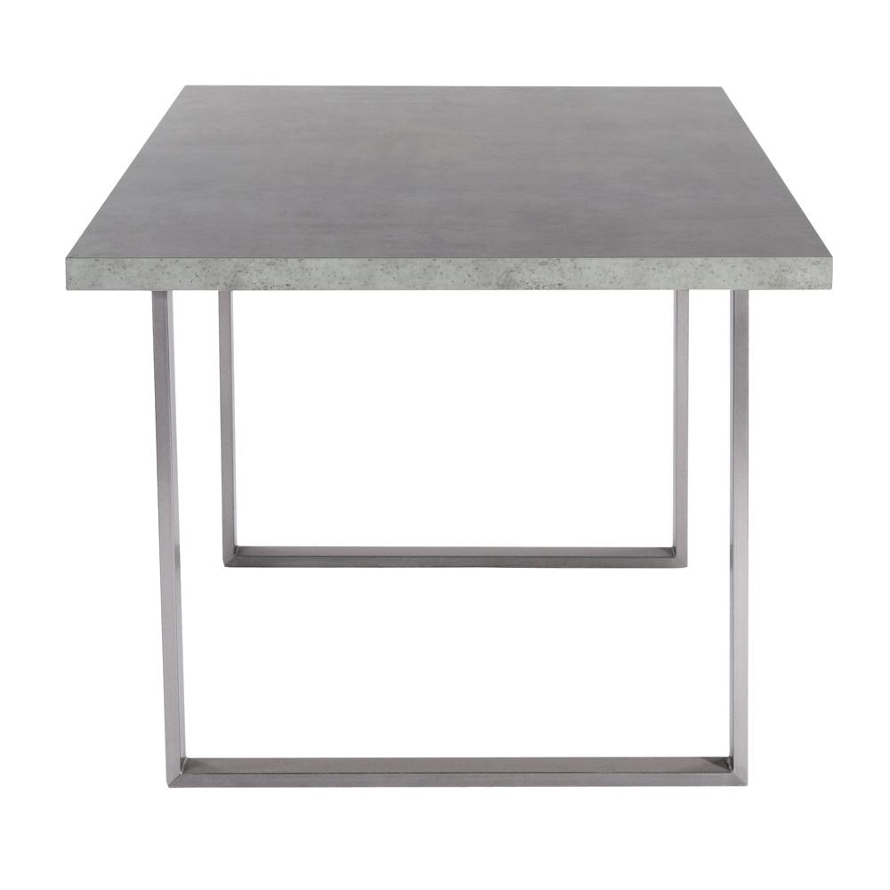 Armen Living - Fenton Dining Table with Cement Gray Laminate Top and Brushed Stainless Steel Base - LCFEDIBE veiw 2