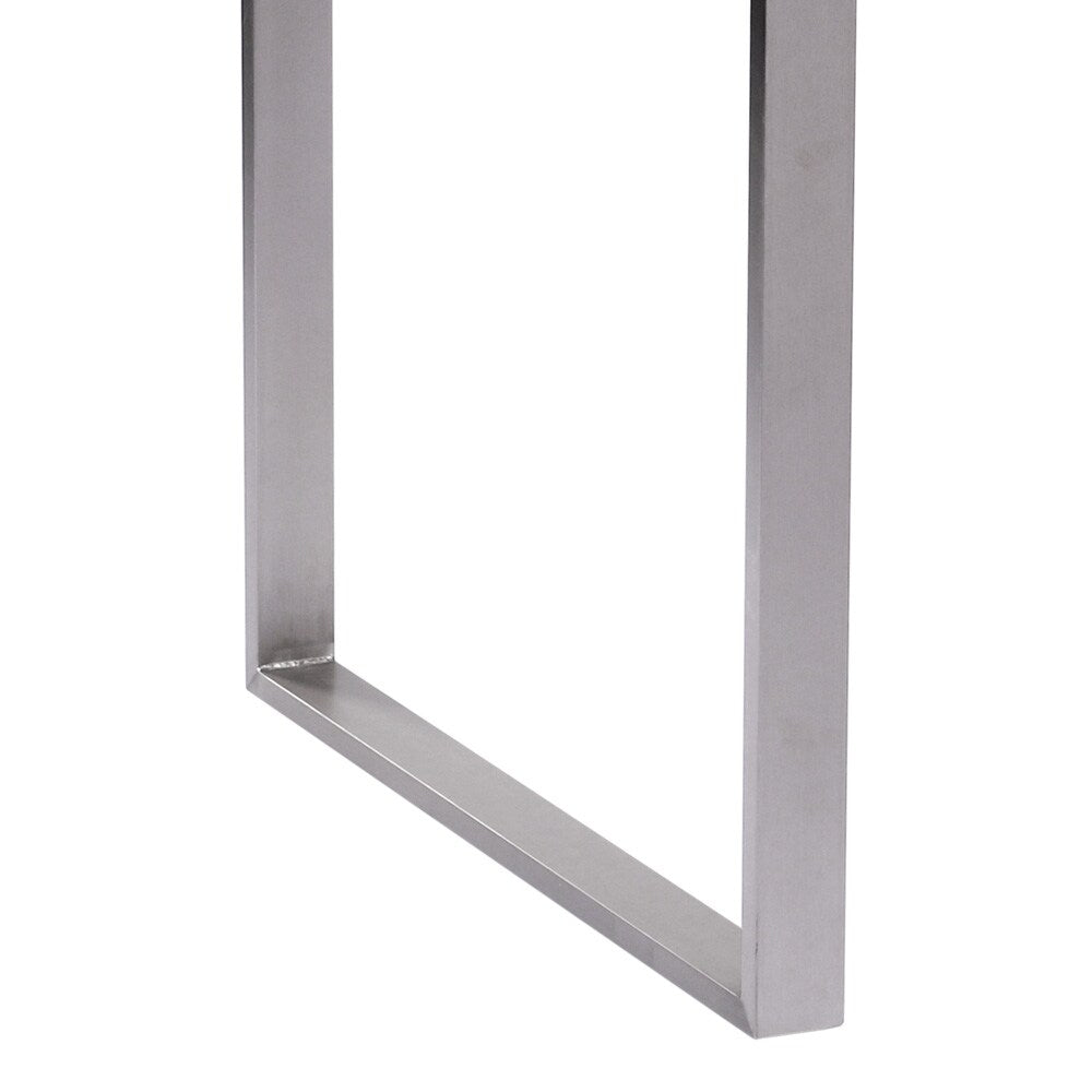 Armen Living - Fenton Dining Table with Cement Gray Laminate Top and Brushed Stainless Steel Base - LCFEDIBE veiw 4
