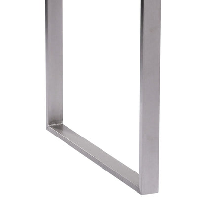 Armen Living - Fenton Dining Table with Cement Gray Laminate Top and Brushed Stainless Steel Base - LCFEDIBE veiw 4