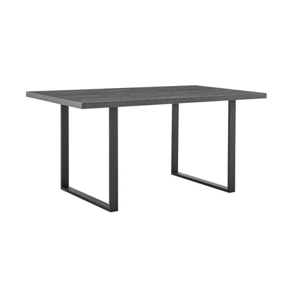 Armen Living - Fenton Dining Table with Charcoal Top and Black Base - LCFEDIBLCH veiw 1