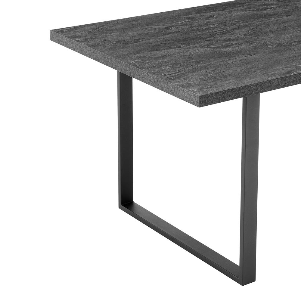 Armen Living - Fenton Dining Table with Charcoal Top and Black Base - LCFEDIBLCH veiw 2