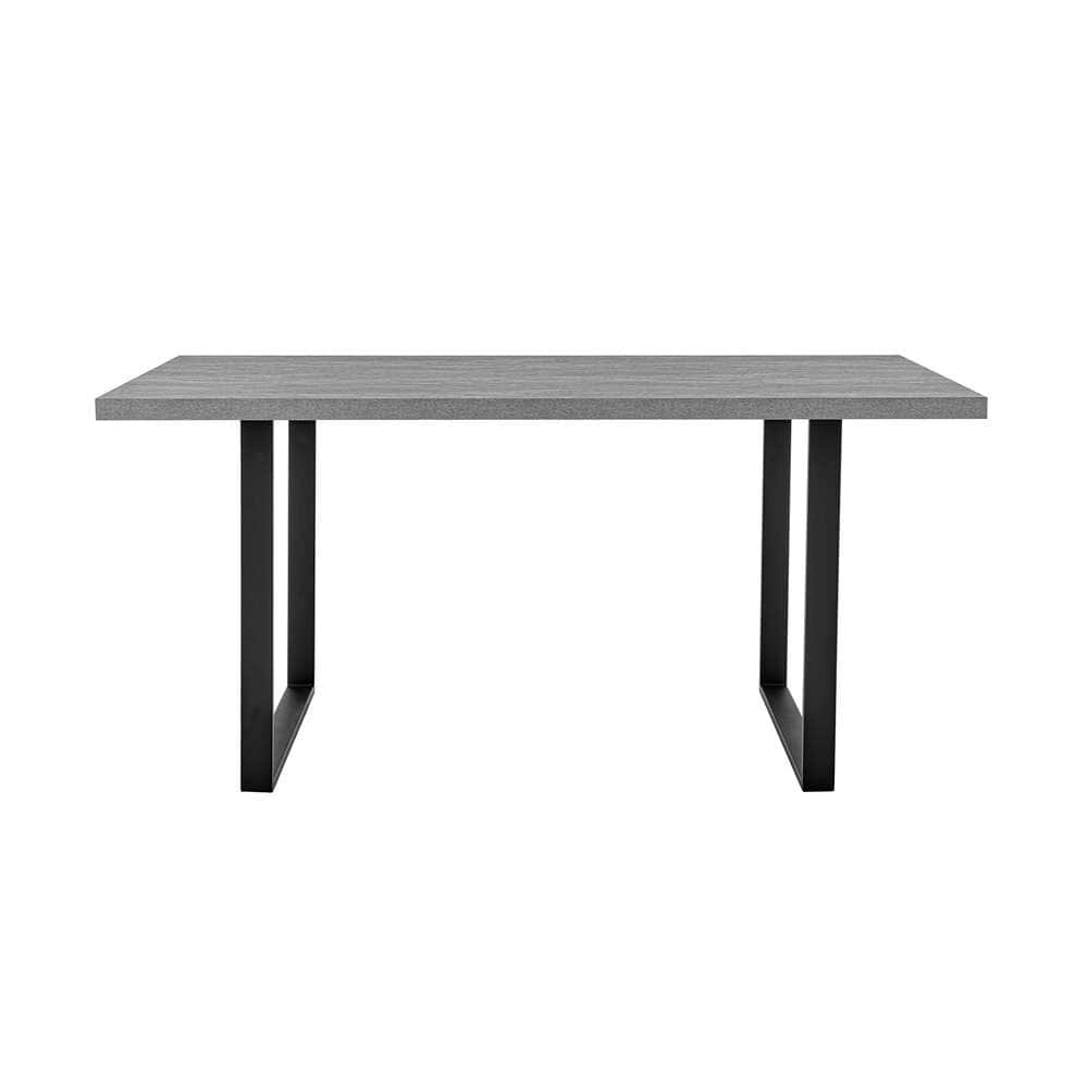 Armen Living - Fenton Dining Table with Gray Top and Black Base - LCFEDIBLGR veiw 1