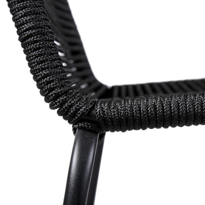 Armen Living - Shasta Outdoor Metal and Rope Stackable Dining Chair (Set of 2) - LCSHSITNG veiw 7