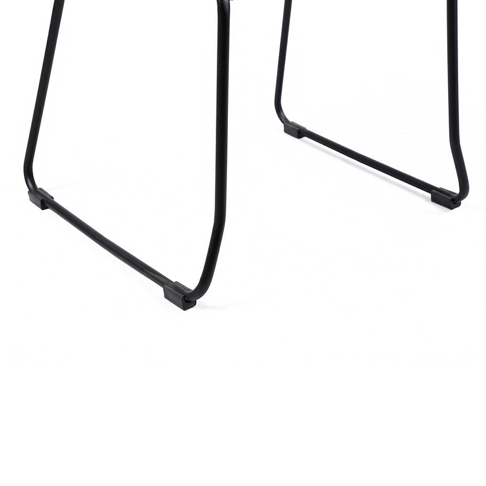 Armen Living - Shasta Outdoor Metal and Grey Rope Stackable Dining Chair (Set of 2) - LCSHSICH veiw 8