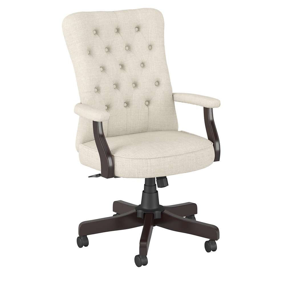 Bush Furniture - Arden Lane High Back Tufted Office Chair with Arms in Cream Fabric - CH2303CRF-03 veiw 2