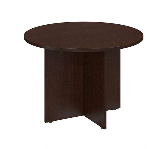 Bush Furniture - BBF 42W Round Conference Table w Wood Base in Mocha Cherry - 99TB42RMR veiw 1