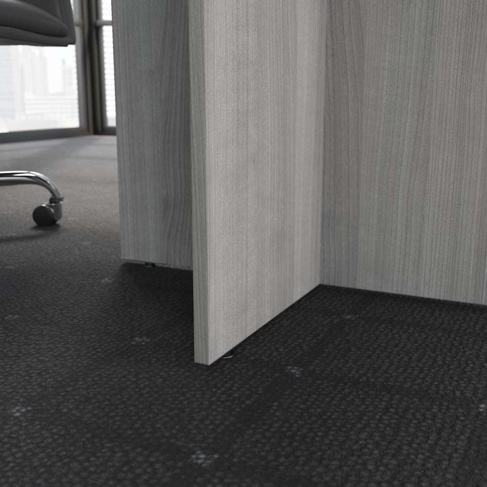 Bush Furniture - BBF 42W Round Conference Table w Wood Base in Platinum Gray - 99TB42RPG veiw 4