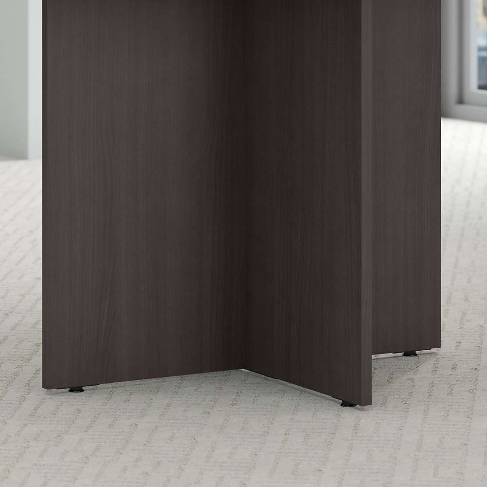 Bush Furniture - BBF 42W Round Conference Table w Wood Base in Storm Gray - 99TB42RSG veiw 4