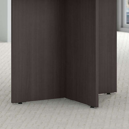 Bush Furniture - BBF 42W Round Conference Table w Wood Base in Storm Gray - 99TB42RSG veiw 4