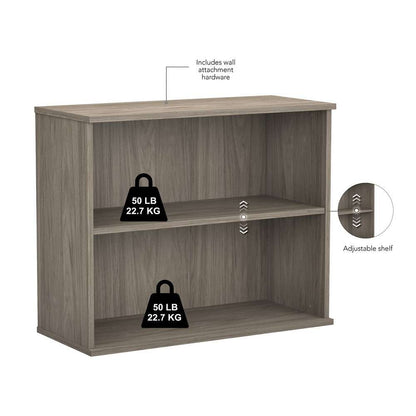 Bush Furniture - BBF Small 2 Shelf Bookcase in Modern Hickory - BK3036MH veiw 6