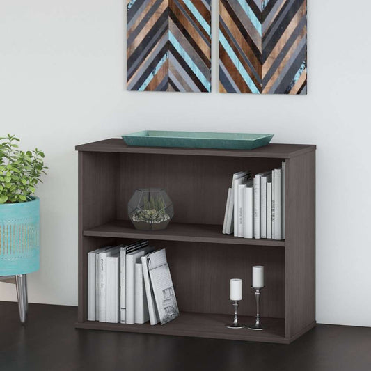 Bush Furniture - BBF Small 2 Shelf Bookcase in Storm Gray - BK3036SG veiw 2