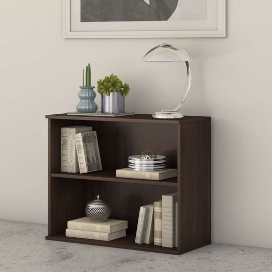 Bush Furniture - BBF Small 2 Shelf Bookcase in Black Walnut - BK3036BW veiw 2