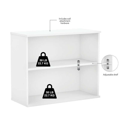 Bush Furniture - BBF Small 2 Shelf Bookcase in White - BK3036WH veiw 6