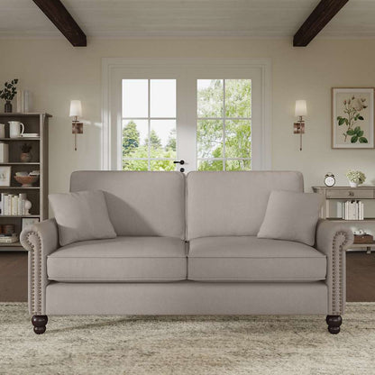 Bush Furniture - Coventry 73W Sofa in Beige Herringbone - CVJ73BBGH-03K veiw 2