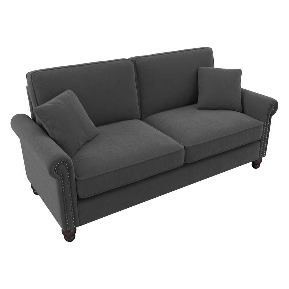 Bush Furniture - Coventry 73W Sofa in Charcoal Gray Herringbone - CVJ73BCGH-03K veiw 1