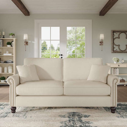 Bush Furniture - Coventry 73W Sofa in Cream Herringbone - CVJ73BCRH-03K veiw 2