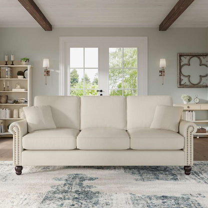 Bush Furniture - Coventry 85W Sofa in Cream Herringbone - CVJ85BCRH-03K veiw 2