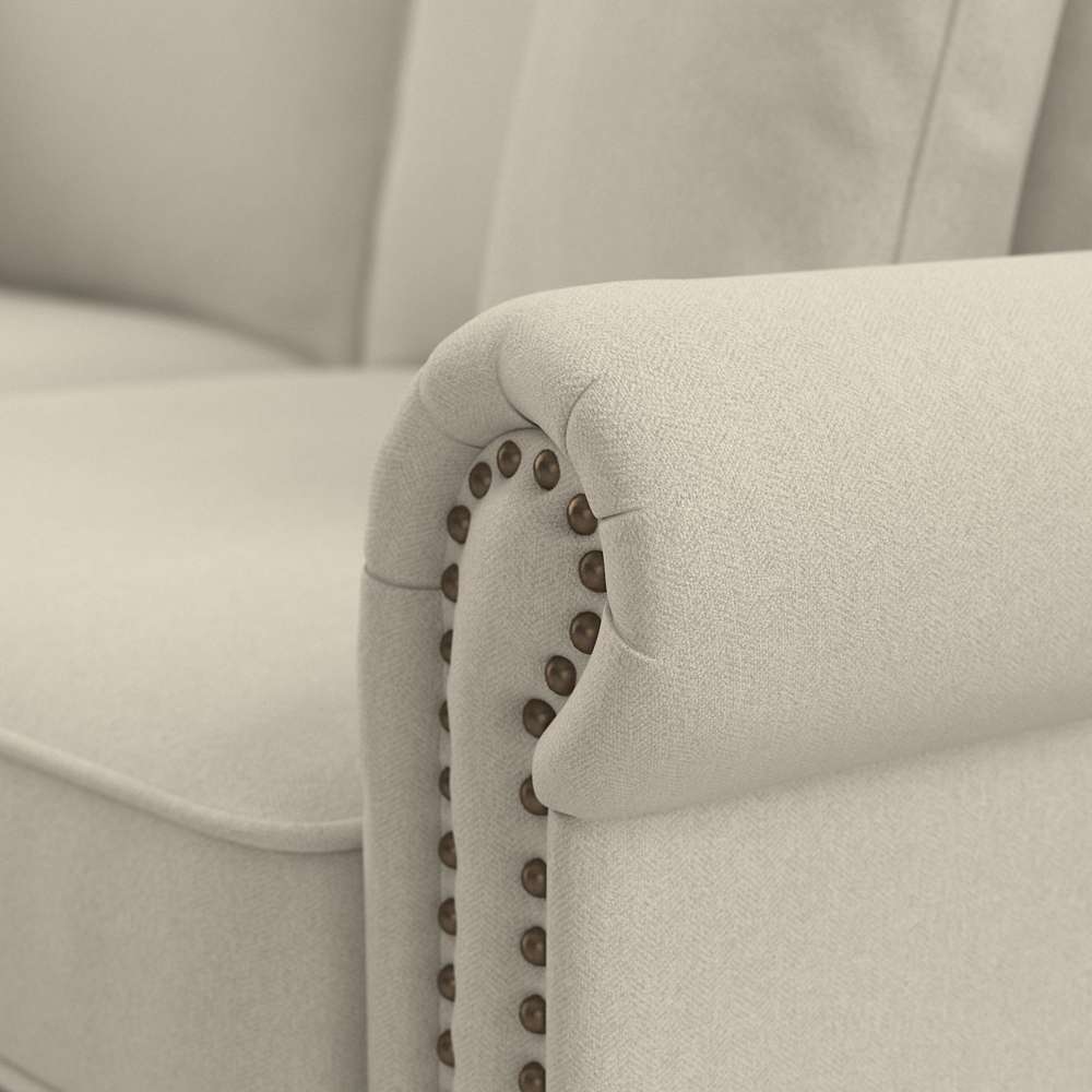 Bush Furniture - Coventry 85W Sofa in Cream Herringbone - CVJ85BCRH-03K veiw 4