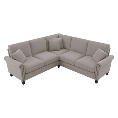 Bush Furniture - Coventry 87W L Shaped Sectional Couch in Beige Herringbone - CVY86BBGH-03K veiw 1