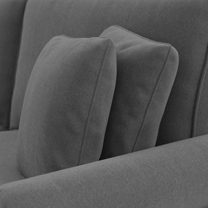 Bush Furniture - Coventry 87W L Shaped Sectional Couch in Charcoal Gray Herringbone - CVY86BCGH-03K veiw 6