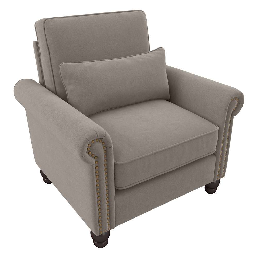 Bush Furniture - Coventry Accent Chair with Arms in Beige Herringbone - CVK36BBGH-03 veiw 1