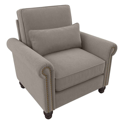 Bush Furniture - Coventry Accent Chair with Arms in Beige Herringbone - CVK36BBGH-03 veiw 1