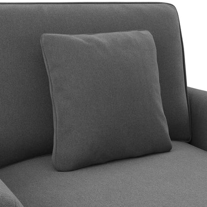 Bush Furniture - Coventry Chaise Lounge with Arms in Charcoal Gray Herringbone - CVM41BCGH-03K veiw 6