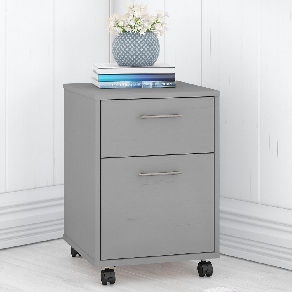 Bush Furniture - Key West 2 Drawer Mobile File Cabinet in Cape Cod Gray - KWF116CG-03 veiw 2