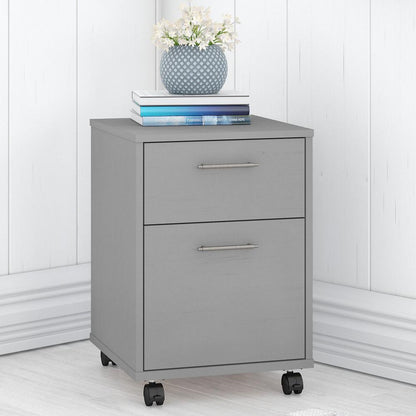 Bush Furniture - Key West 2 Drawer Mobile File Cabinet in Cape Cod Gray - KWF116CG-03 veiw 2