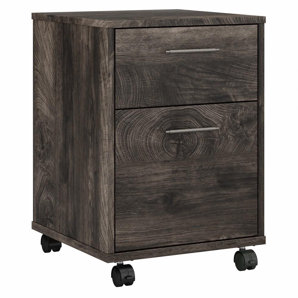 Bush Furniture - Key West 2 Drawer Mobile Pedestal in Dark Gray Hickory - KWF116GH-03 veiw 1