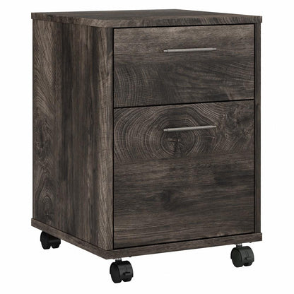 Bush Furniture - Key West 2 Drawer Mobile Pedestal in Dark Gray Hickory - KWF116GH-03 veiw 1