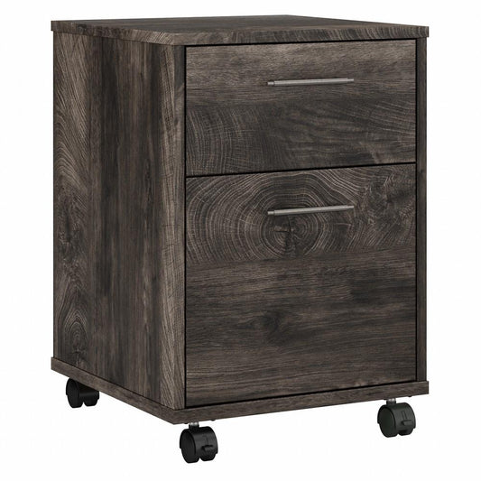 Bush Furniture - Key West 2 Drawer Mobile Pedestal in Dark Gray Hickory - KWF116GH-03 veiw 1