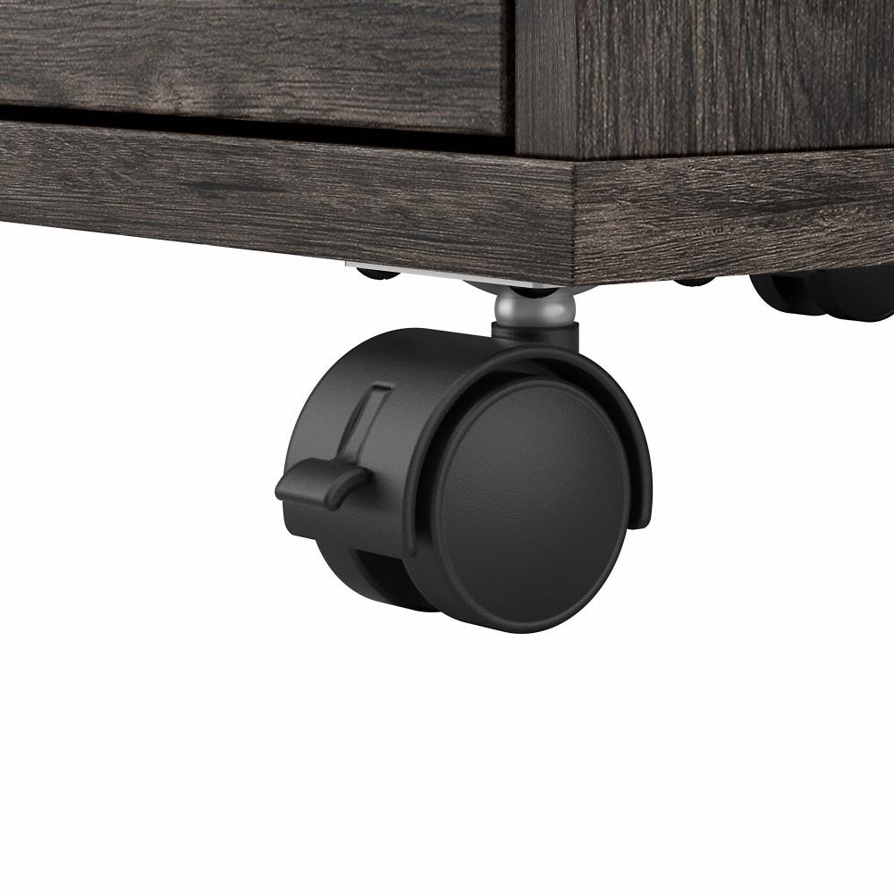 Bush Furniture - Key West 2 Drawer Mobile Pedestal in Dark Gray Hickory - KWF116GH-03 veiw 4