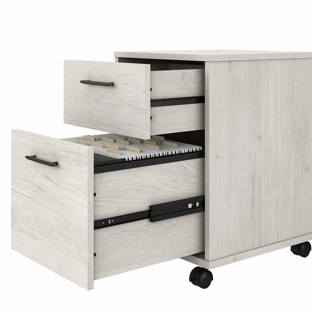 Bush Furniture - Key West 2 Drawer Mobile File Cabinet in Linen White Oak - KWF116LW-03 veiw 4