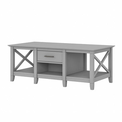 Bush Furniture - Key West Coffee Table with Storage in Cape Cod Gray - KWT148CG-03 veiw 1