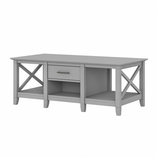 Bush Furniture - Key West Coffee Table with Storage in Cape Cod Gray - KWT148CG-03 veiw 1