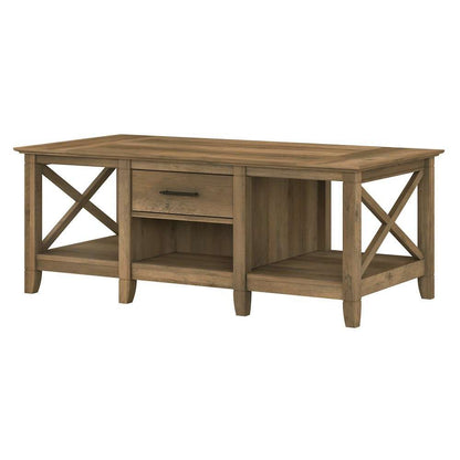 Bush Furniture - Key West Coffee Table with Storage in Reclaimed Pine - KWT148RCP-03 veiw 1
