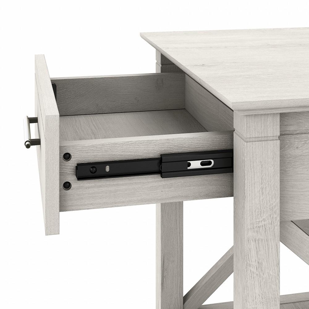 Bush Furniture - Key West End Table with Storage in Linen White Oak - KWT120LW-03 veiw 4